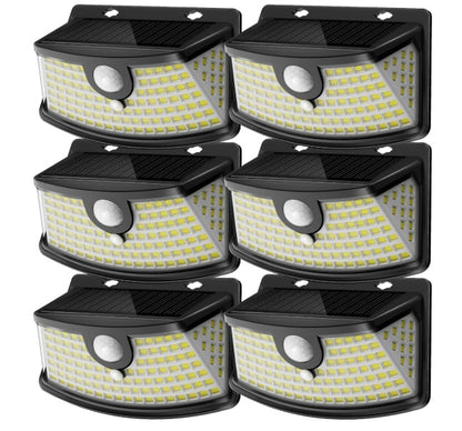 Solar Spotlight with Motion Sensor - 120 LEDs, 270° Wide Angle Outdoor Lighting, IP65 Waterproof for Security