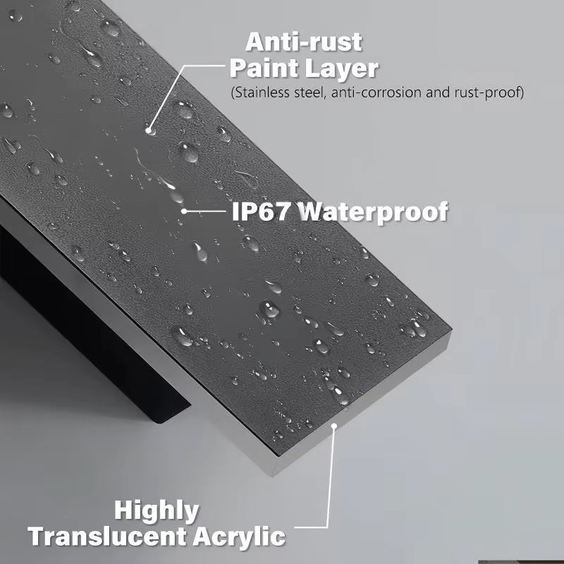 LED Outdoor Wall Light - IP65 Waterproof, Aluminum Body and Dimmable Light with Remote Control