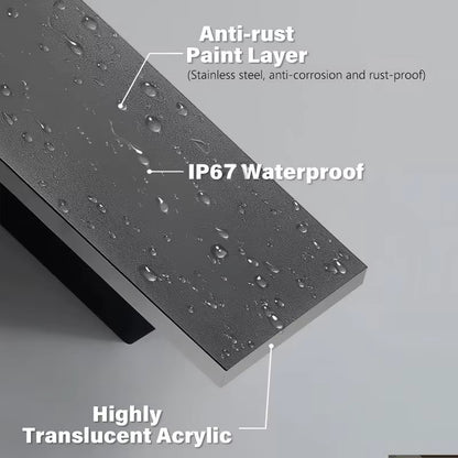 LED Outdoor Wall Light - IP65 Waterproof, Aluminum Body and Dimmable Light with Remote Control