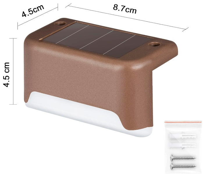 Pack of 16 Solar Lights for Stairs and Decks - Waterproof LED Beacons for Garden, Patio and Pathways