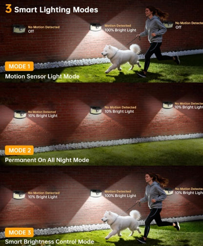 Solar Spotlight with Motion Sensor - 120 LEDs, 270° Wide Angle Outdoor Lighting, IP65 Waterproof for Security