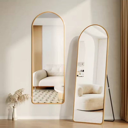 Full-Length Mirror with Aluminum Frame - Wall or Floor Mirror with High-Definition Explosion-Proof Nano Glass