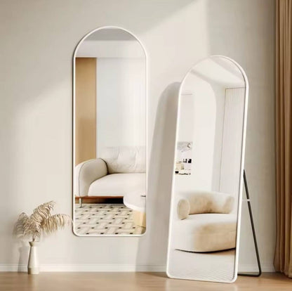 Full-Length Mirror with Aluminum Frame - Wall or Floor Mirror with High-Definition Explosion-Proof Nano Glass