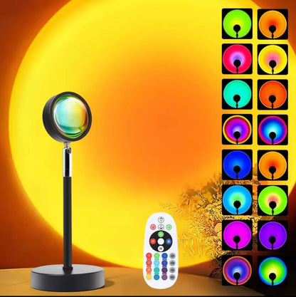 Sunset Lamp Projector, 16 Colors Multicolor Changing LED Night Light, Photography Selfie Party