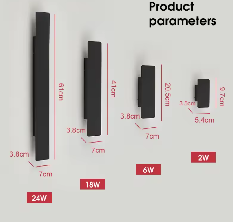 Modern Nordic Style LED Wall Light - Waterproof Aluminum Outdoor Lamp for Facades and Gardens