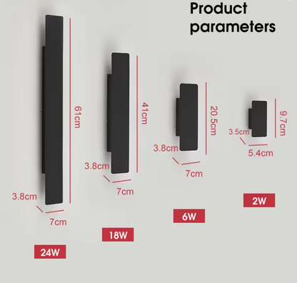 Modern Nordic Style LED Wall Light - Waterproof Aluminum Outdoor Lamp for Facades and Gardens