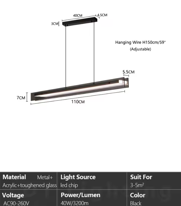 Modern LED Pendant Lamp, Nordic Style - Dimmable with Remote Control, Adjustable Color Temperature and Memory