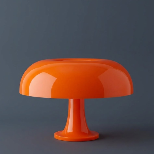 Anykonio Orange Mushroom Lamp, Mid-Century Modern Table Lamp for Bedroom, Minimalist Mushroom Decor, Small Night Lights, 2700K