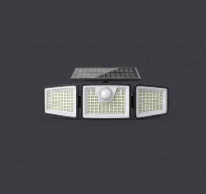 Outdoor Solar Spotlight 2500LM - Motion Sensor, 3 Adjustable 270° Heads, IP65 Waterproof