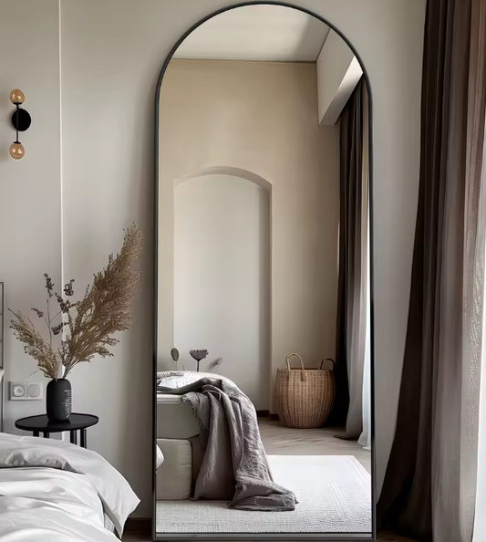 Full Length Mirror 58"x18" – Large Standing Mirror with Stand, Modern Style for Bedroom, Living Room and Dressing Room