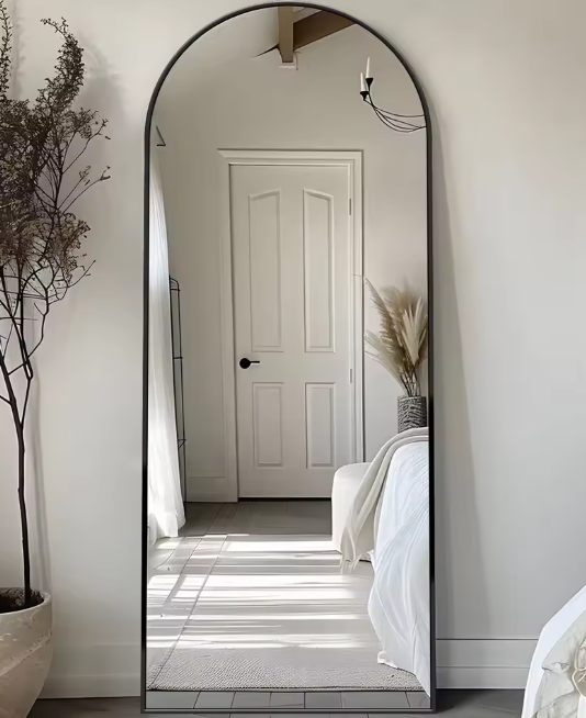 Full Length Mirror 58"x18" – Large Standing Mirror with Stand, Modern Style for Bedroom, Living Room and Dressing Room