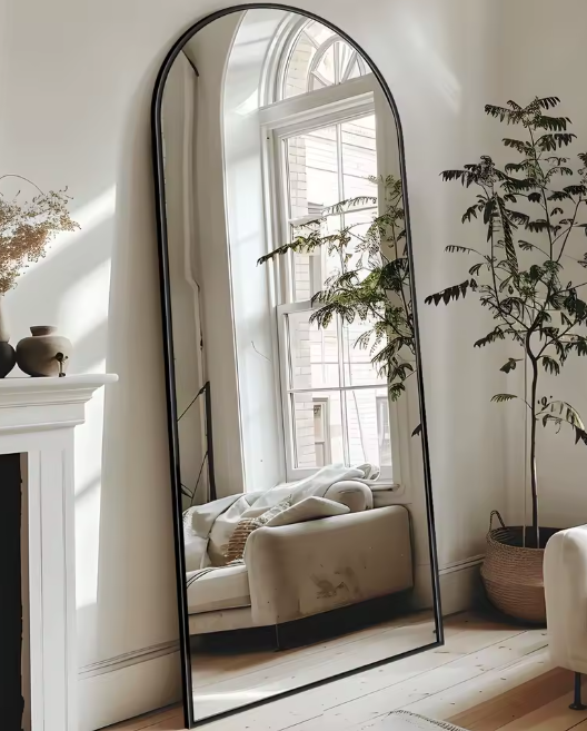 Full Length Mirror 58"x18" – Large Standing Mirror with Stand, Modern Style for Bedroom, Living Room and Dressing Room